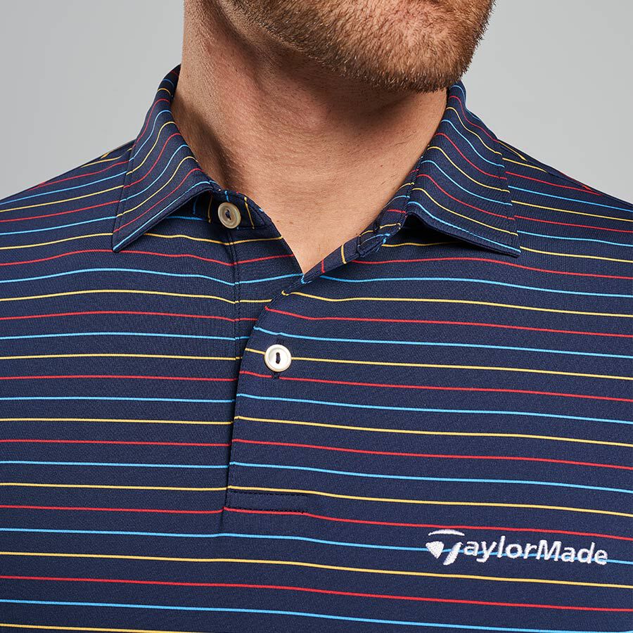 Multi Stripe Stretch Jersey Polo