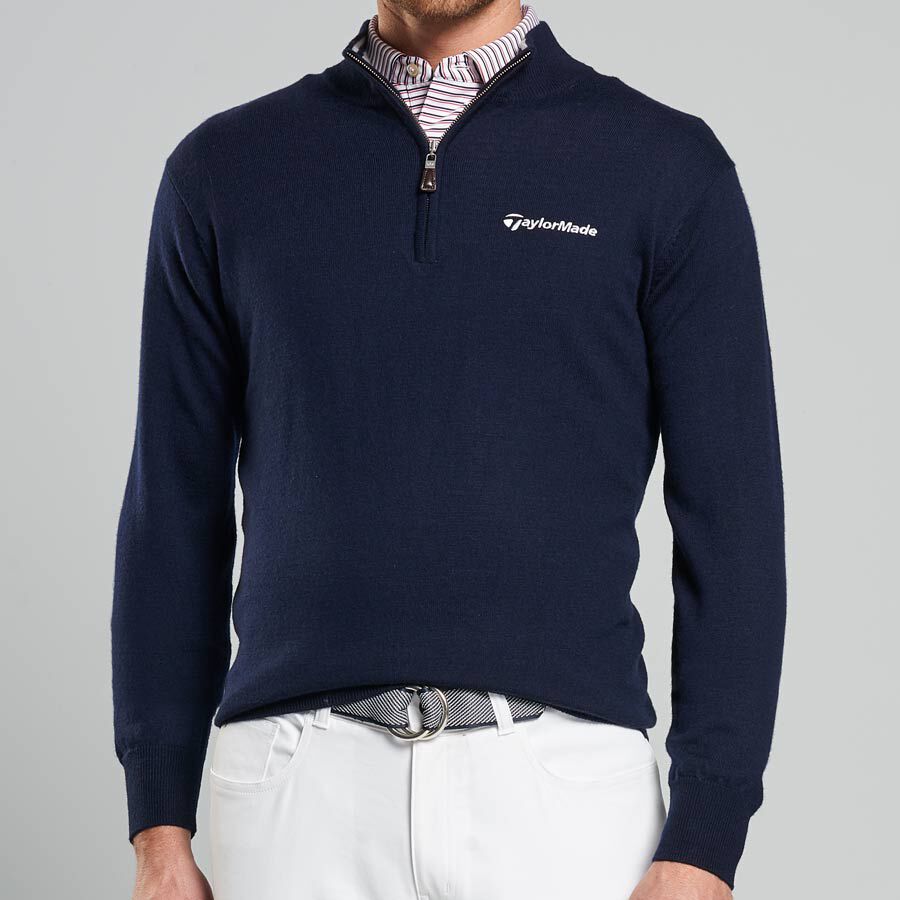 テーラーメイド full zip linning sweater Cotton Full-Zip Sweater in