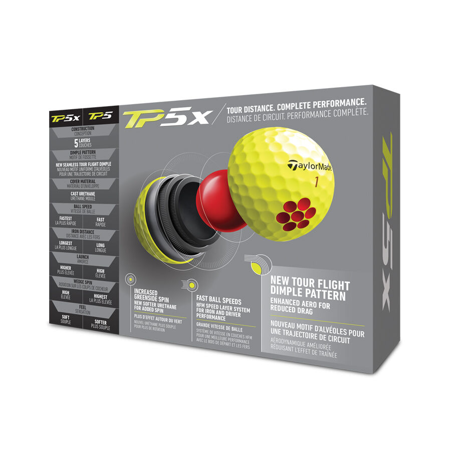 TaylorMade TP5X Hi-Vis Yellow 4ダース48個セット TM24BAL-TA543-N7668601-TP5-