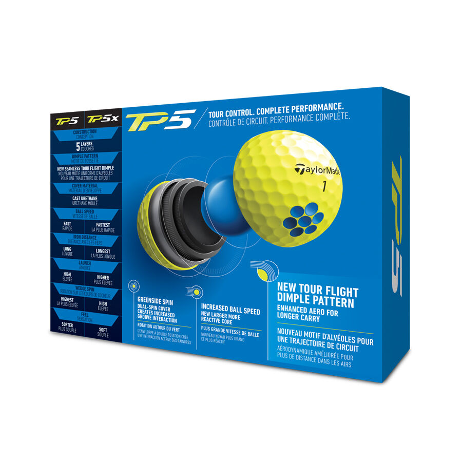 TP5 Yellow Golf Balls
