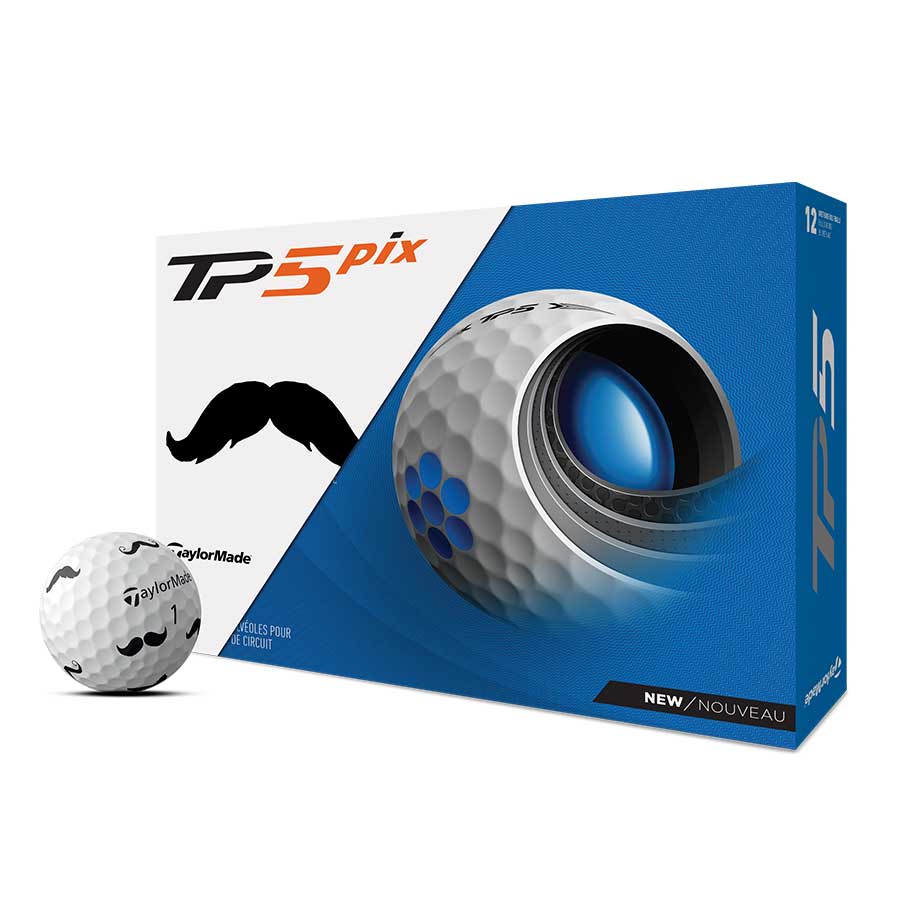 TP5 pix Mustache Golf Balls